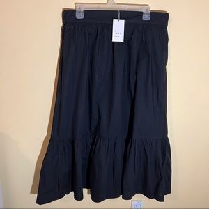 Target - A New Day - Black Tiered A-Line MIDI Skirt- ruffled - Size XL - NEW